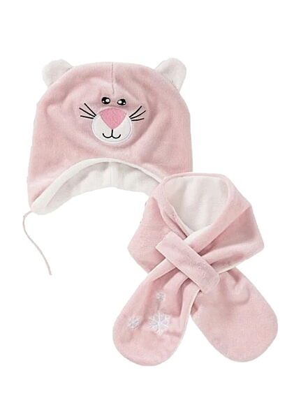 Комплект шапка  шарф для дівчинки Lupilu 305620 рожевий
