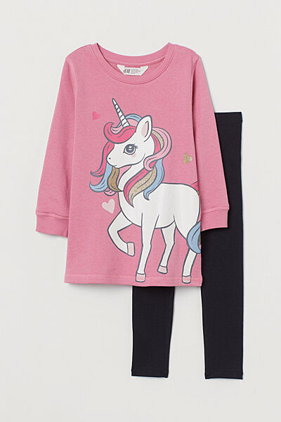 Костюм туніка і лосини для дівчинки H&M My Little Pony 0870052-001 Різнобарвний