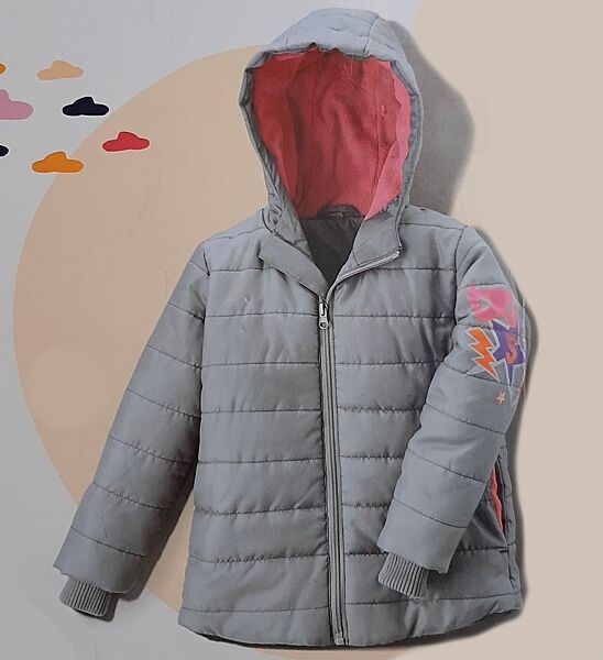 Куртка демісезонна утеплена на флісовій підкладці для дівчинки Kuniboo 1162853-2718 сірий