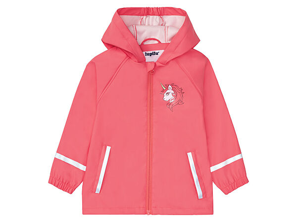 Куртка-дощовик водовідштовхувальна та вітрозахисна для дівчинки Lupilu 370671 кораловий