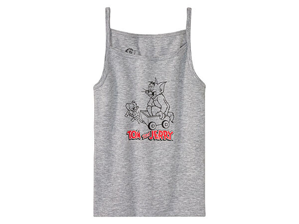 Майка натільна бавовняна для дівчинки Disney Tom and Jerry 371682 сірий
