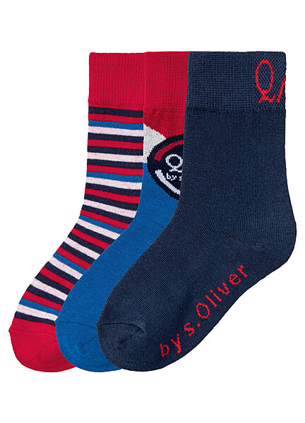 Шкарпетки 3 пари для дівчинки s. Oliver 410790-1 Різнобарвний
