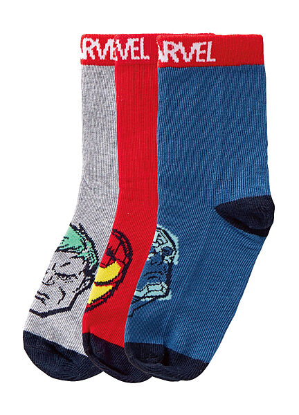 Шкарпетки 3 пари середньої довжини для хлопчика Marvel Marvel 386911 Різнобарвний