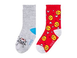 Шкарпетки набір 2 пари для дівчинки Disney Емоджи 370077-н Різнобарвний