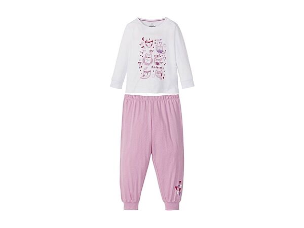 Піжама лонгслів і штани для дівчинки Lupilu 307061 рожевий