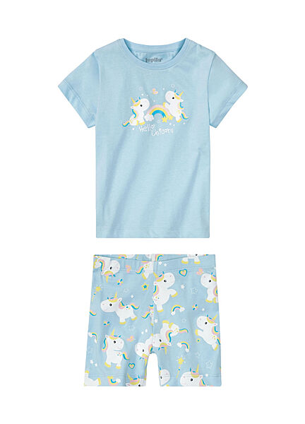 Піжама футболка і шорти для дівчинки Lupilu My Little Pony 386712 блакитний