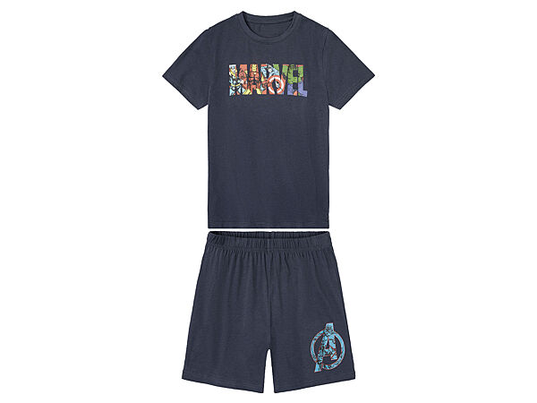 Піжама футболка і шорти для хлопчика Disney Marvel 406156 темно-синій