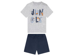 Піжама футболка і шорти для хлопчика Lupilu 372027 сірий
