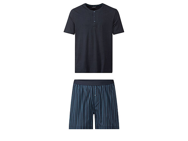 Піжама футболка і шорти для чоловіка Livergy LIDL 380052 темно-синій