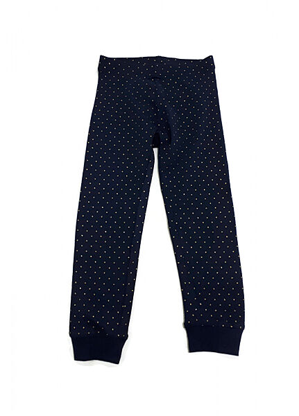 Піжамні штани бавовняні для дівчинки H&M 0623765018 темно-синій