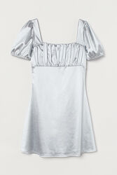 Плаття драпіроване на грудях для жінки H&M 0943347-004 сірий