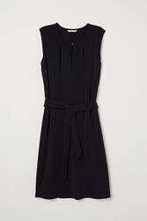 Плаття зі знімним поясом для жінки H&M 0666354-001 чорний