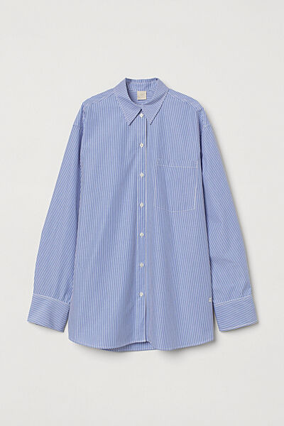 Рубашка оверсайз для чоловіка H&M 0987601-2 блакитний