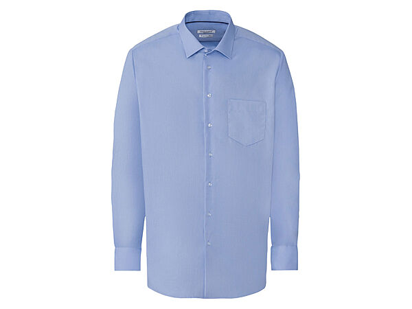 Рубашка однотонна бавовняна для чоловіка Nobel League LIDL 363336 блакитний
