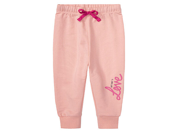 Спортивні штани джоггери двунитка для дівчинки Lupilu 381850 рожевий