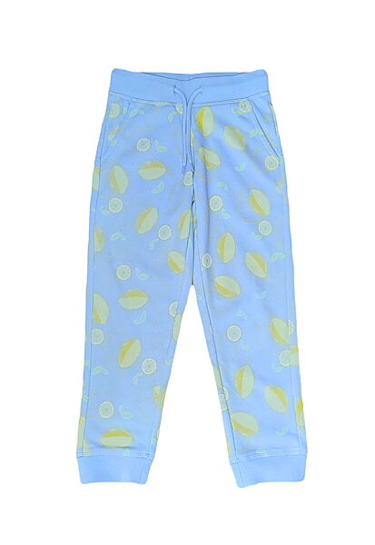 Спортивні штани джоггери двунитка для дівчинки Lupilu 437240 блакитний