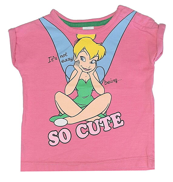 футболка бавовняна з принтом для дівчинки Disney BDO44328 рожевий