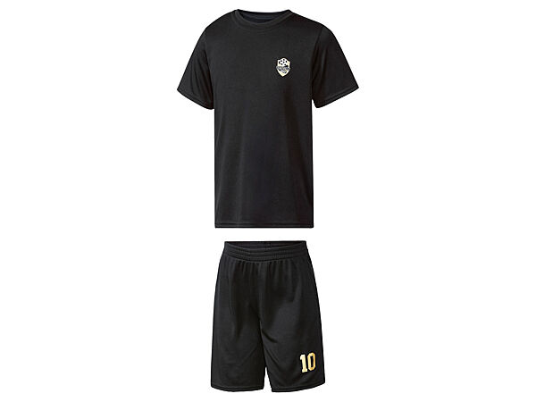 Футбольна форма з швидковисихаючої тканини для хлопчика Crivit 410773 чорний