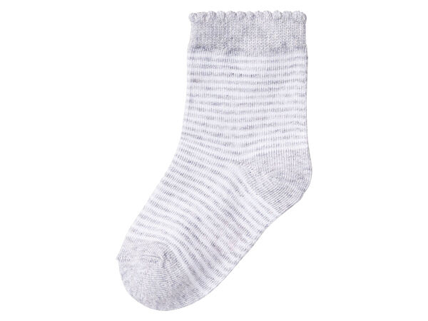 Шкарпетки середньої довжини для дівчинки Lupilu 370657 біло-сірий