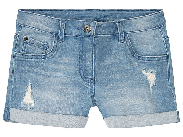 Шорти джинсові з відворотами для дівчинки Pepperts LIDL 371887 блакитний