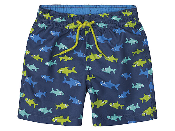 Шорти пляжні з внутрішніми плавками з сітки для хлопчика Lupilu акула 406416 темно-синій