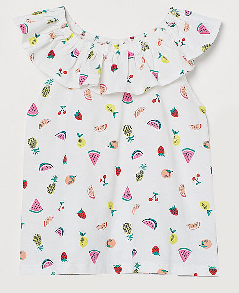 Блузка з рюшами для дівчинки H&M 0850305-002 білий