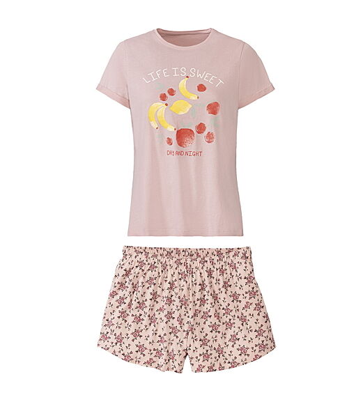 Піжама футболка і шорти для жінки Esmara LIDL 409994/1 рожевий