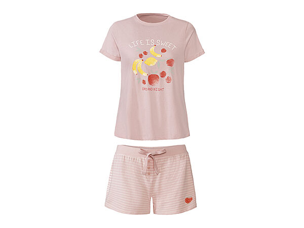 Піжама футболка і шорти для жінки Esmara LIDL 409994 рожевий