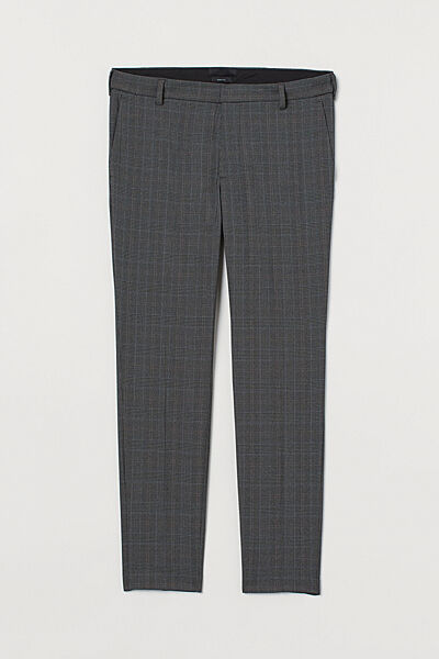 Штани Skinny класичні з кишенями для чоловіка H&M 0843465-005 сірий