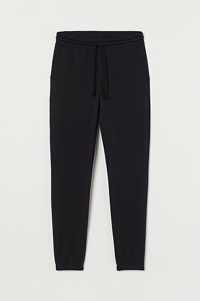 Спортивні штани джоггери з начосом для жінки H&M 0547780-001 чорний
