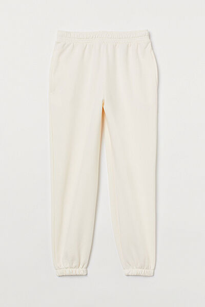 Спортивні штани джоггери з начосом для жінки H&M 0923134-007 білий