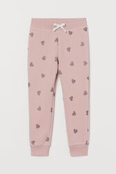 Спортивні штани джоггери з начосом для дівчинки H&M 0625506-030 рожевий