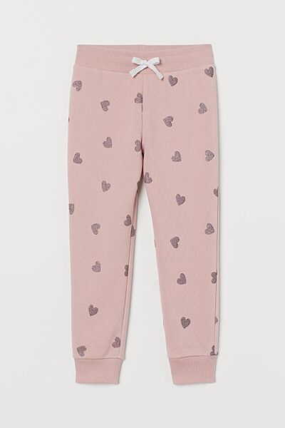 Спортивні штани джоггери з начосом для дівчинки H&M 0625506-030 рожевий