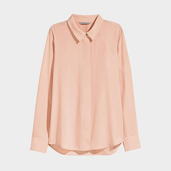 Блузка з довгими рукавами для жінки H&M 0308752-4 рожевий