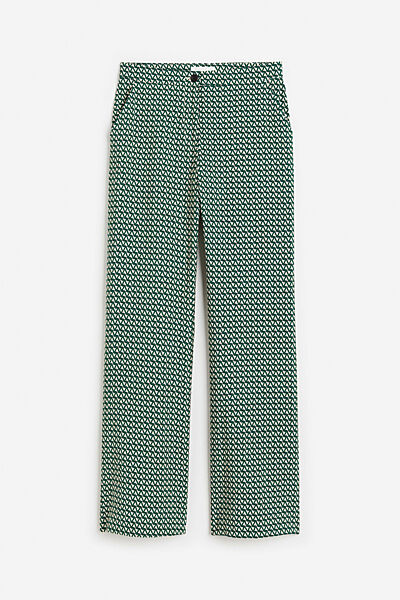 Штани Клеш розкльошені для жінки H&M 1155258-006 зелений
