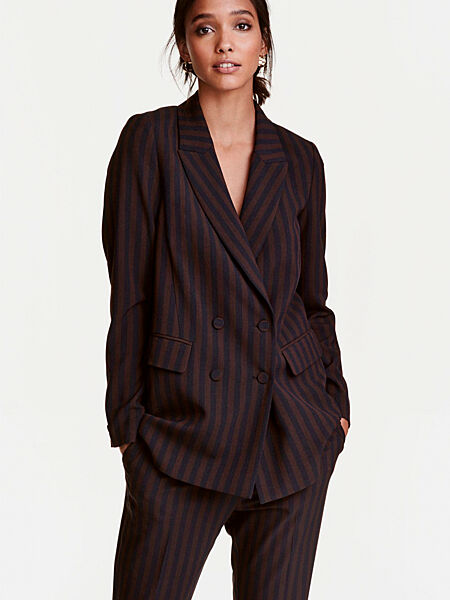 Піджак прямого крою для жінки H&M 0437480-4 коричневий