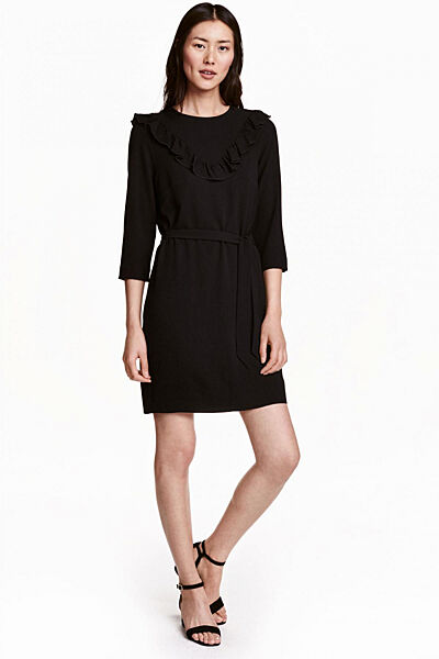 Плаття без пояса для жінки H&M 0410315-4 чорний