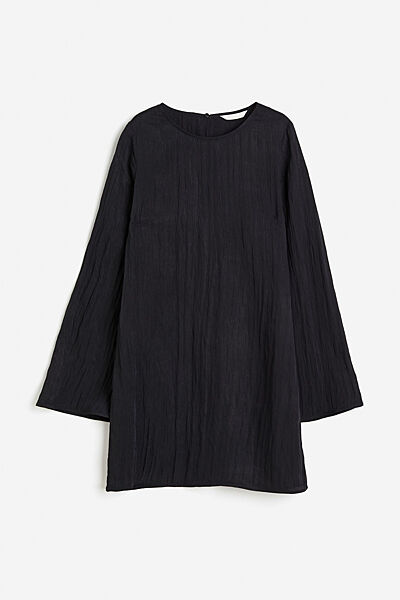 Плаття із жатої тканини для жінки H&M 1196547-003 чорний