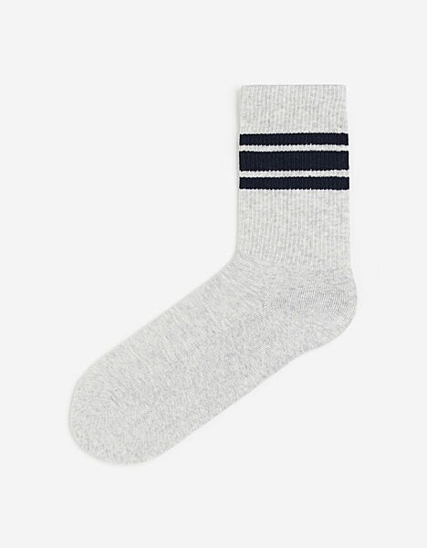 Шкарпетки махра з широкою резинкою для чоловіка H&M 0647207-054 сірий