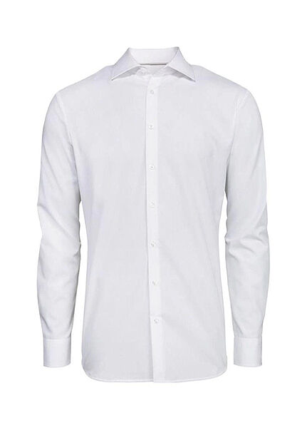 Рубашка однотонна бавовняна для чоловіка Nobel League LIDL 306389 білий