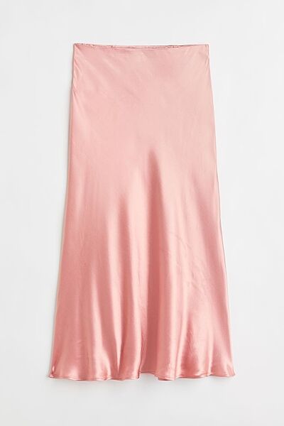 Спідниця атласна для жінки H&M 1105773-004 рожевий