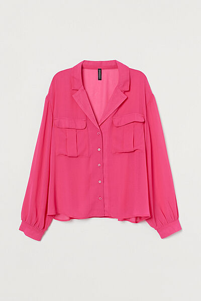 Блузка з кишенями для жінки H&M Divided 0824358-005 рожевий