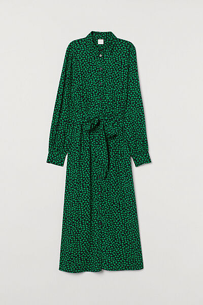 Плаття з віскозою для жінки H&M 0788846-010 зелений