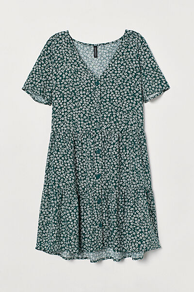 Плаття з віскозою для жінки H&M Divided 0838809-003 зелений