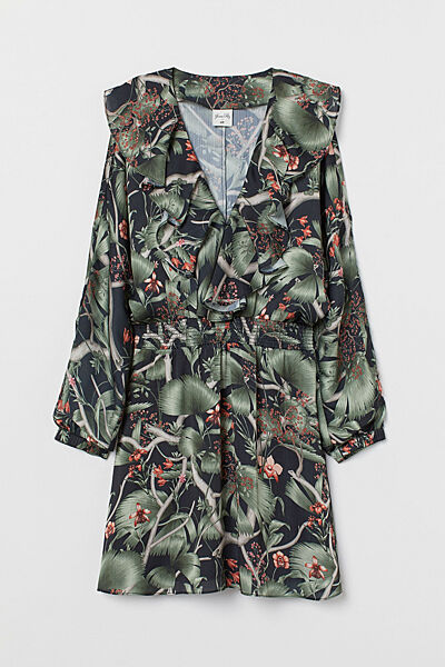 Плаття з рюшами для жінки H&M 0832097-001 Різнобарвний