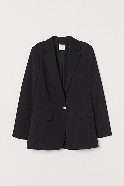 Піджак на підкладці для жінки H&M 0820168-001 чорний