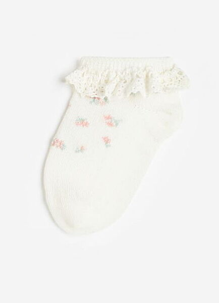 Шкарпетки короткі для дівчинки H&M 1125763-001 молочний
