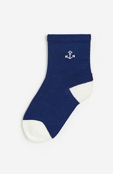 Шкарпетки середньої довжини для хлопчика H&M 1075330-016 темно-синій