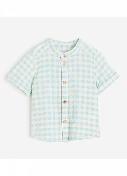 Рубашка з коротким рукавом для хлопчика H&M 1134180-001 блакитний