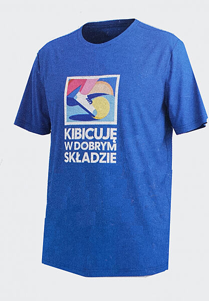 Спортивна футболка бавовняна з принтом для чоловіка Crivit 470605 синій